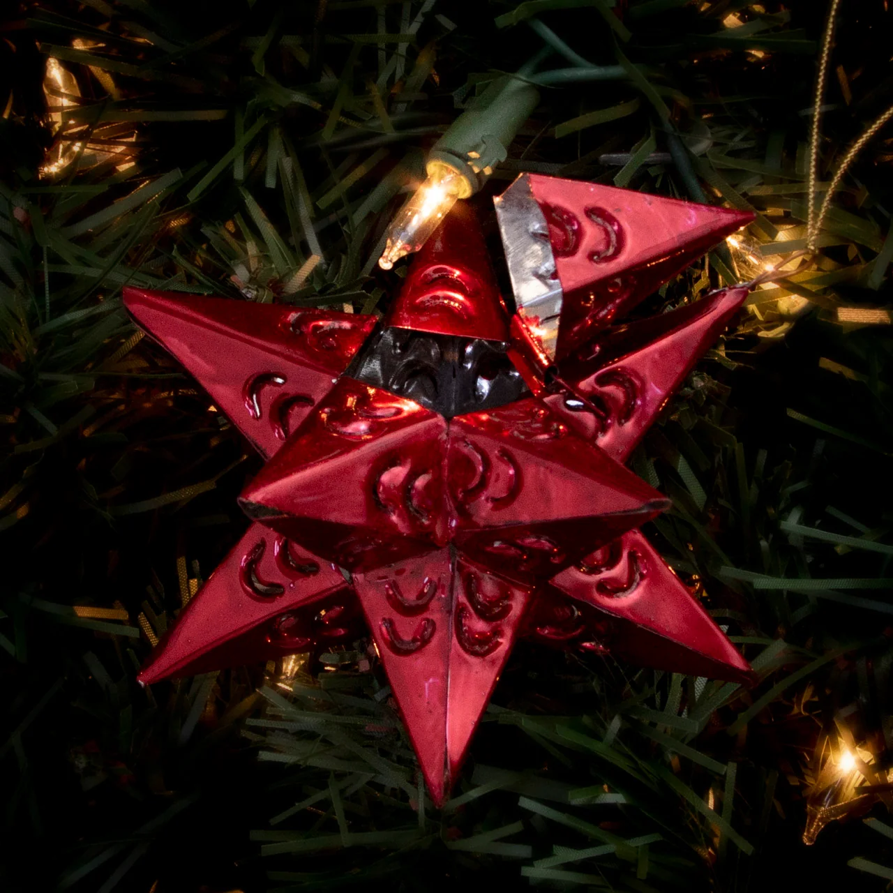 12-Point Tin Art Star Ornament - Image 3