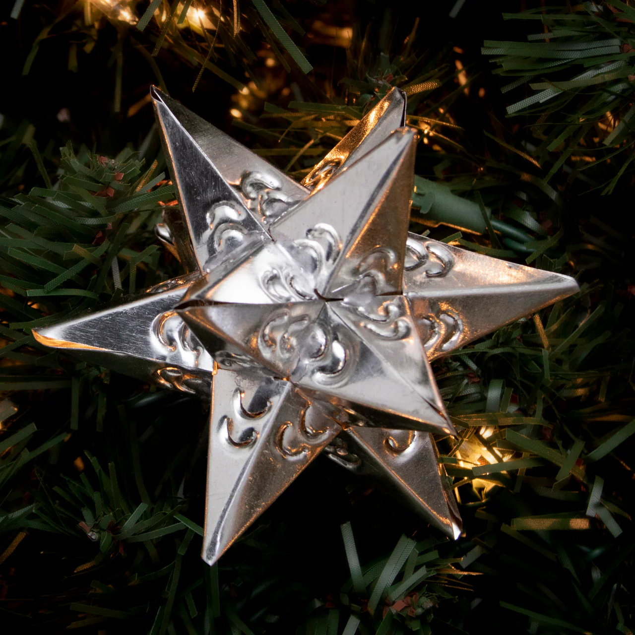 12-Point Tin Art Star Ornament - Image 5