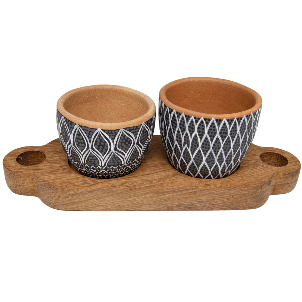 3 Piece Entertaining Serving Set with Parota Tray - Image 11