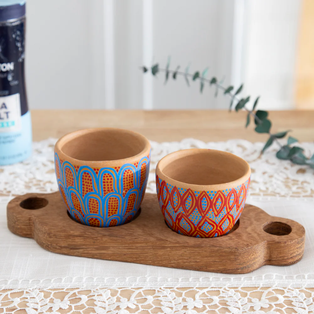 3 Piece Entertaining Serving Set with Parota Tray - Image 3