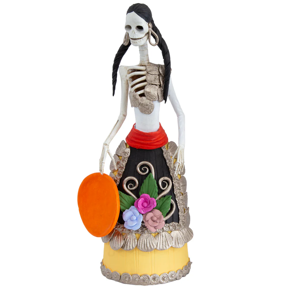 Adelita Catrina Clay Sculpture - Image 12