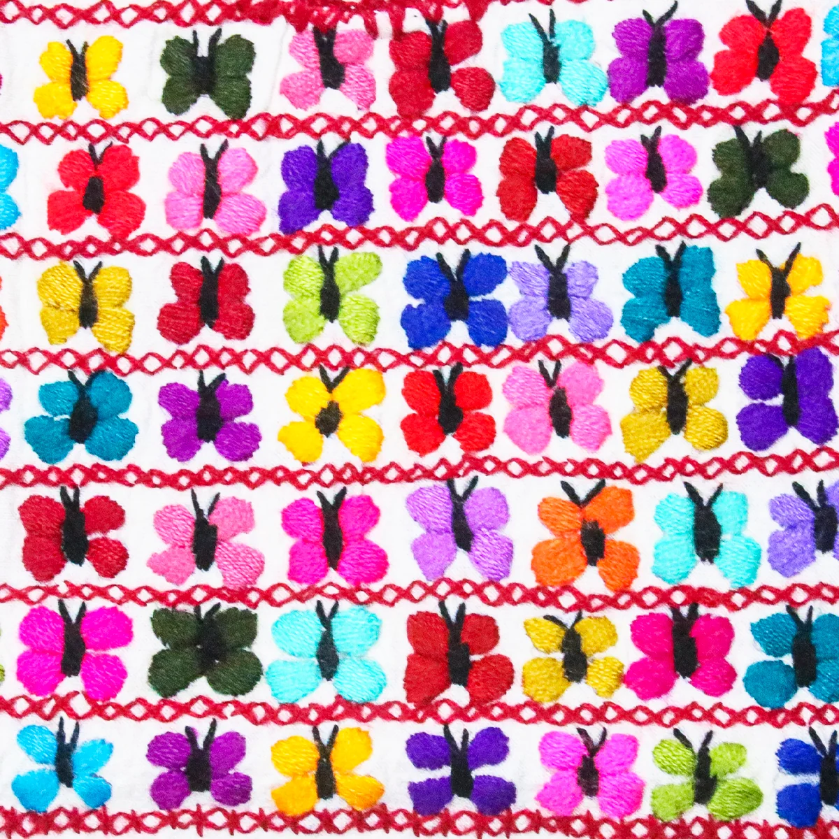 Amuzgo Hand-Embroidered Manta Blouse - Image 11