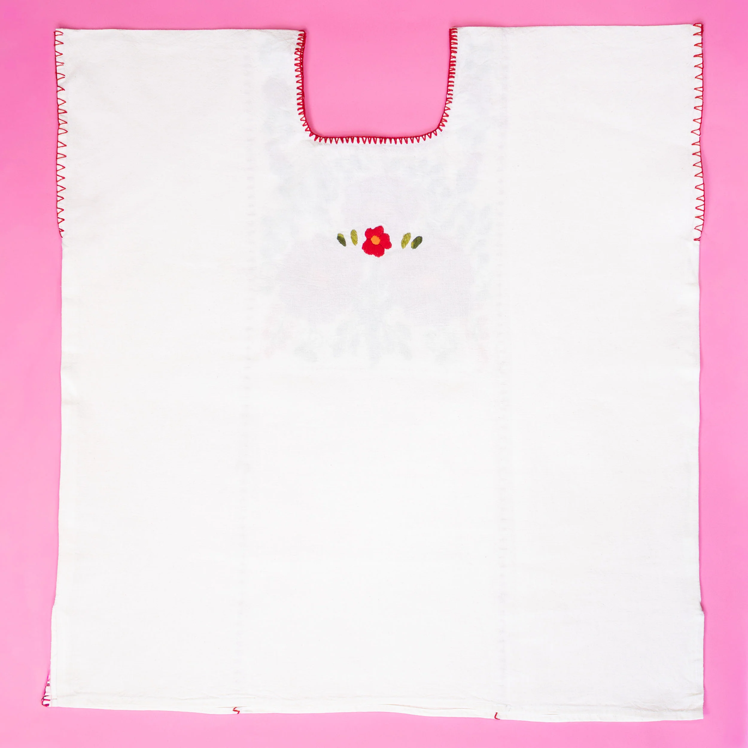 Amuzgo Hand-Embroidered Manta Blouse - Image 7