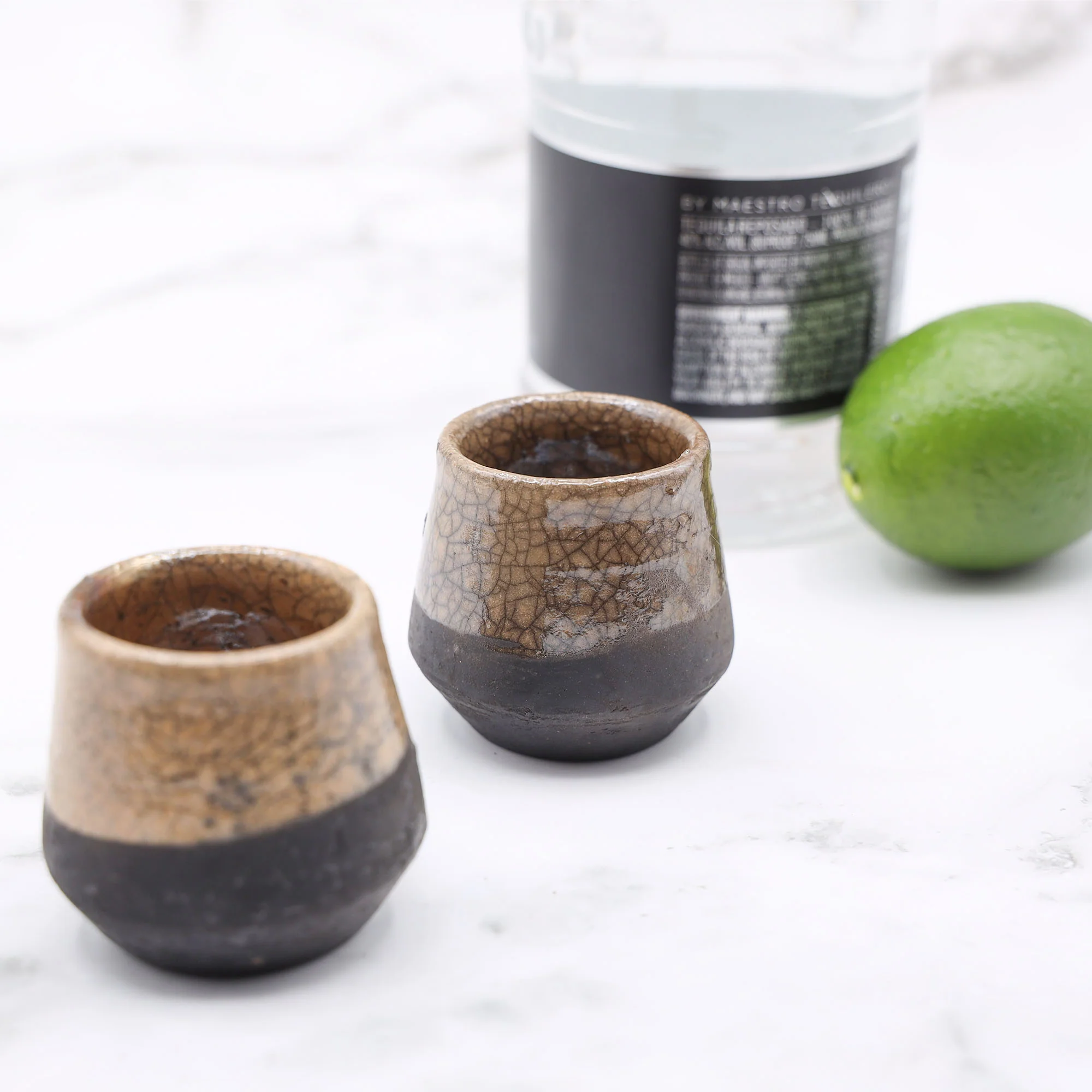 Atzompa Contrast Clay Mezcal Shot Glass - Image 5