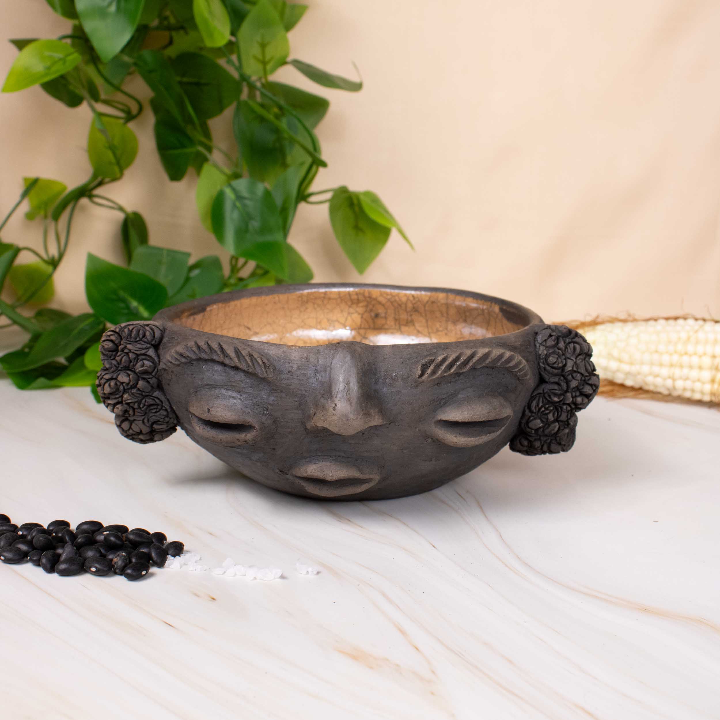 Atzompa Face Clay Bowl - Image 10