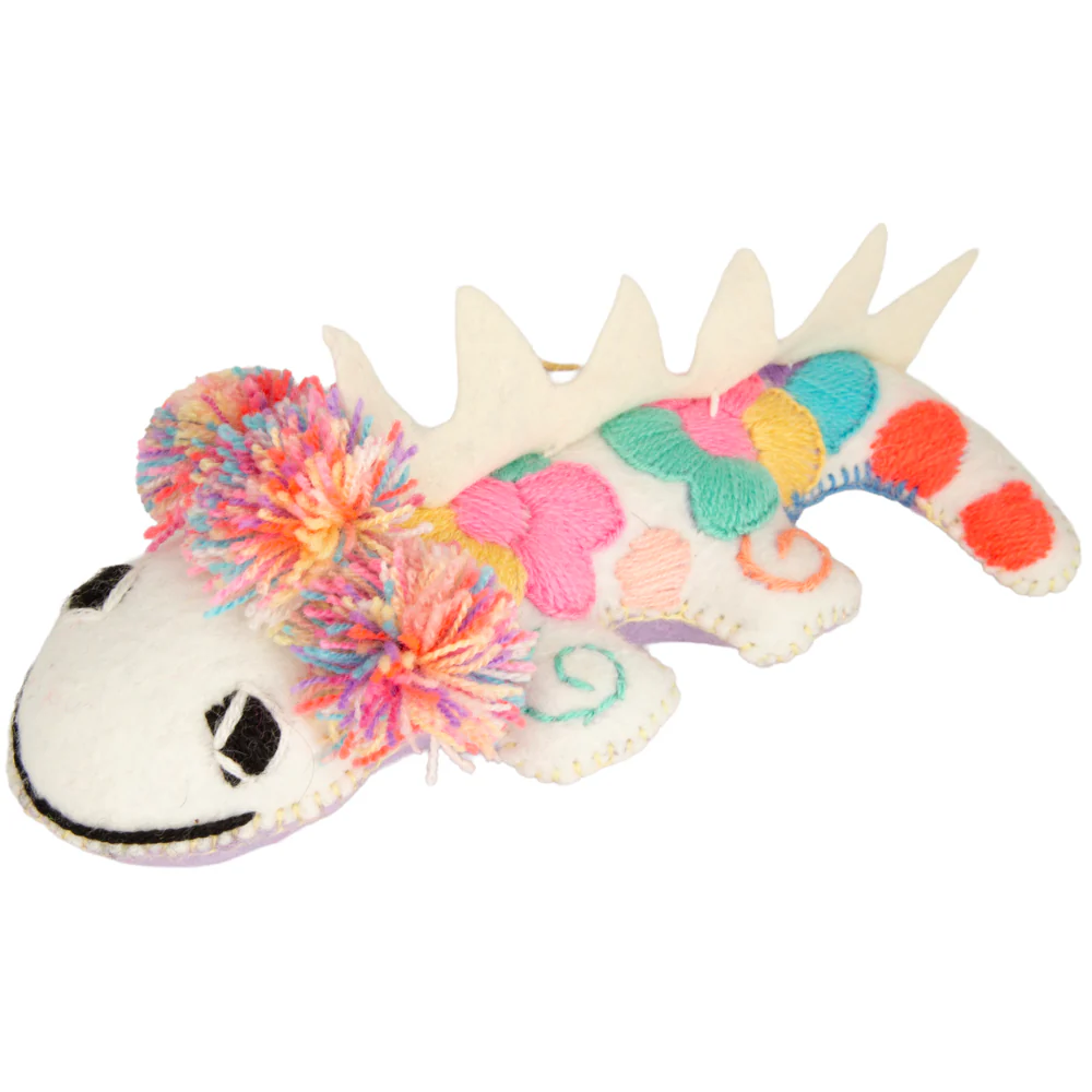 Axolotl Hand-Embroidered Stuffed Animal - Image 17