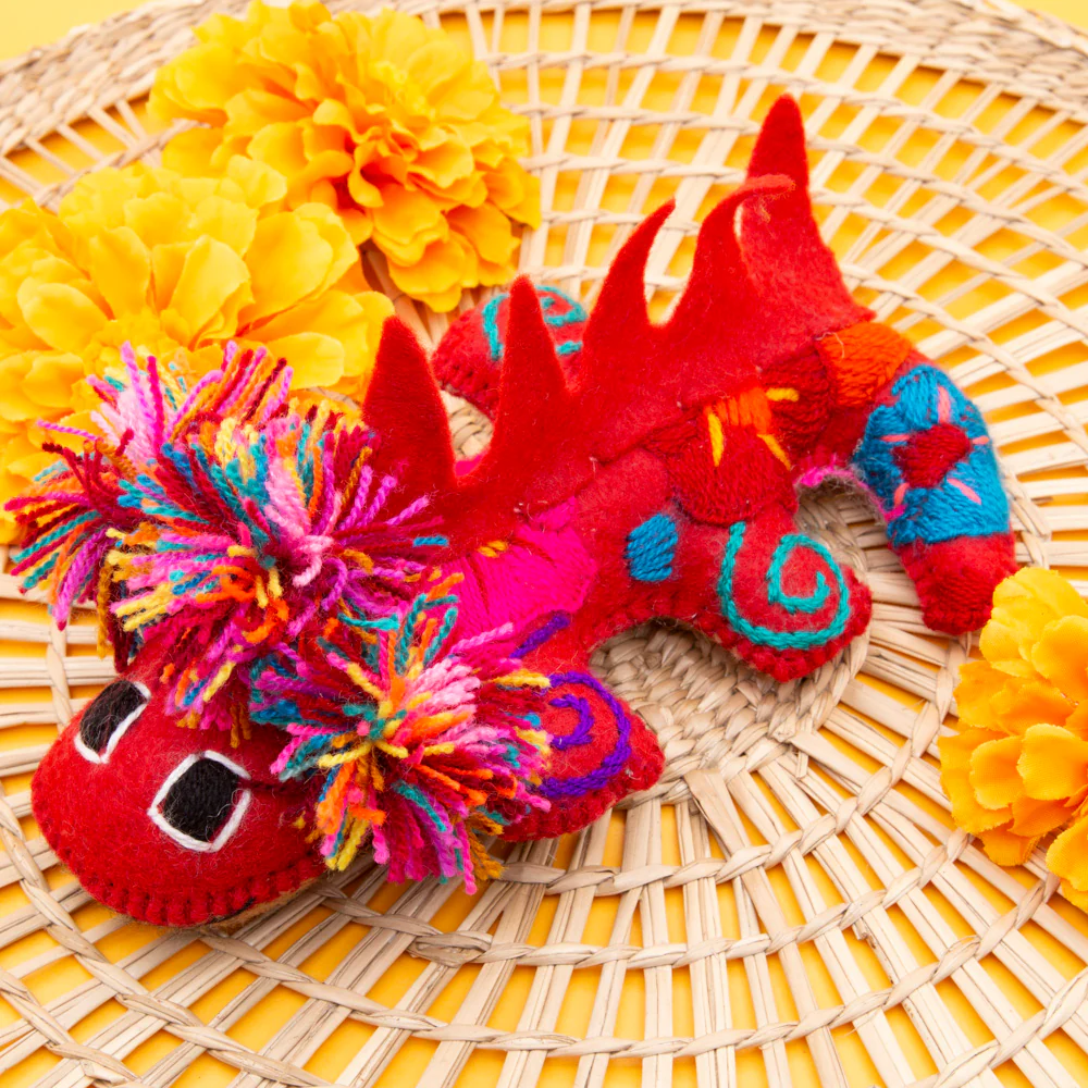 Axolotl Hand-Embroidered Stuffed Animal - Image 3