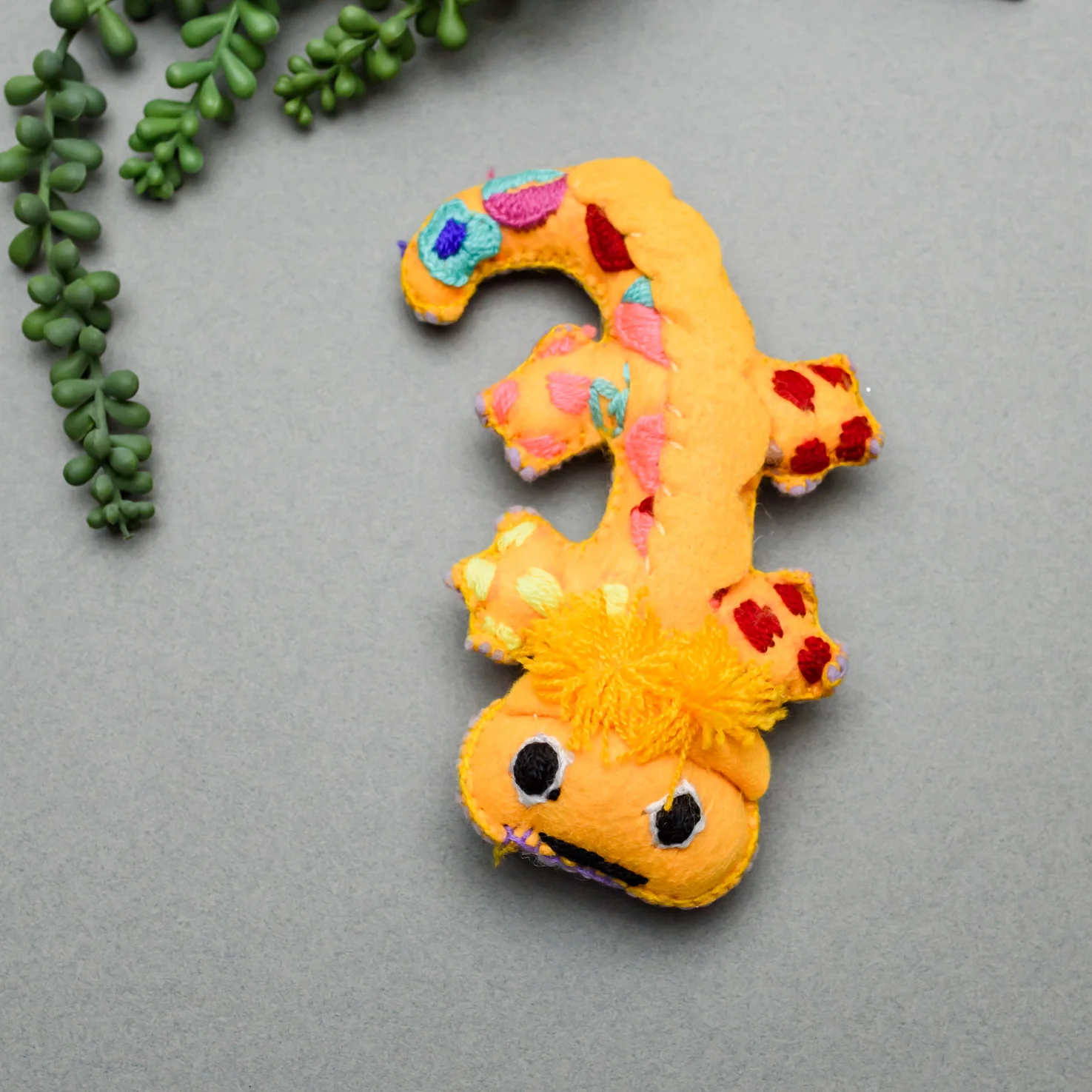Axolotl Hand-Embroidered Stuffed Animal - Image 6
