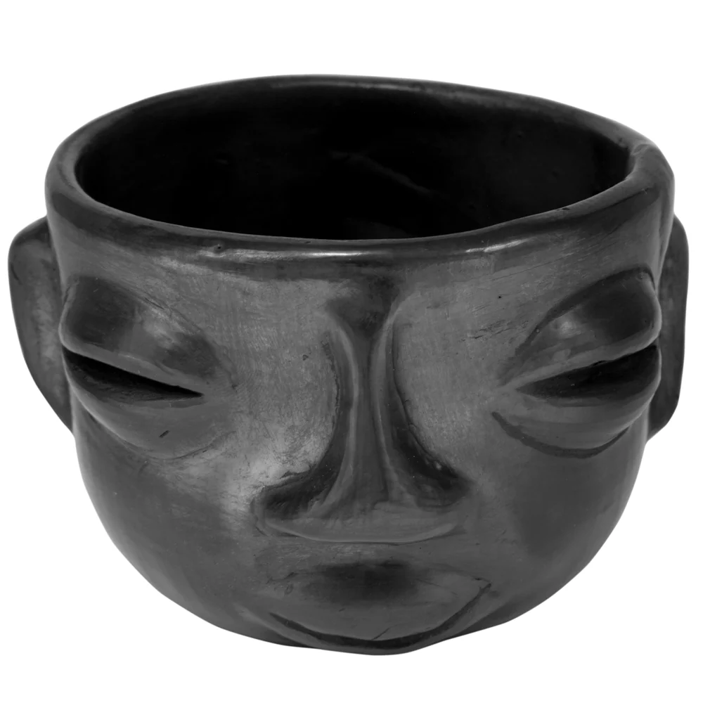 Barro Negro, Black Clay, Faces Mug - Image 4