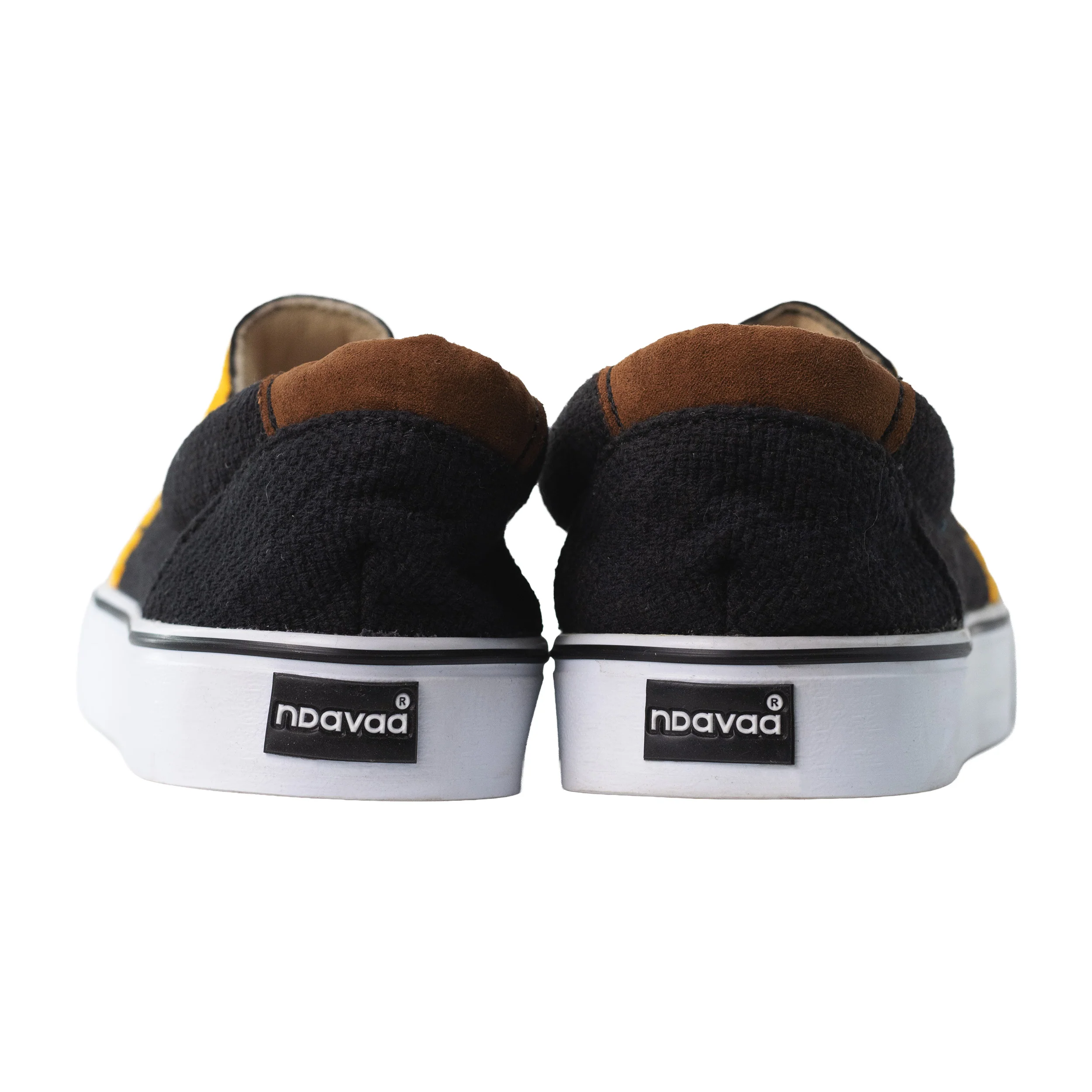 Black with Yellow Jalapa Embroidered Sneakers - Image 5
