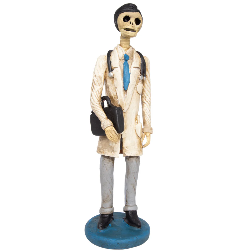 Calaca Trabajadora, Professions Clay Sculpture - Image 16
