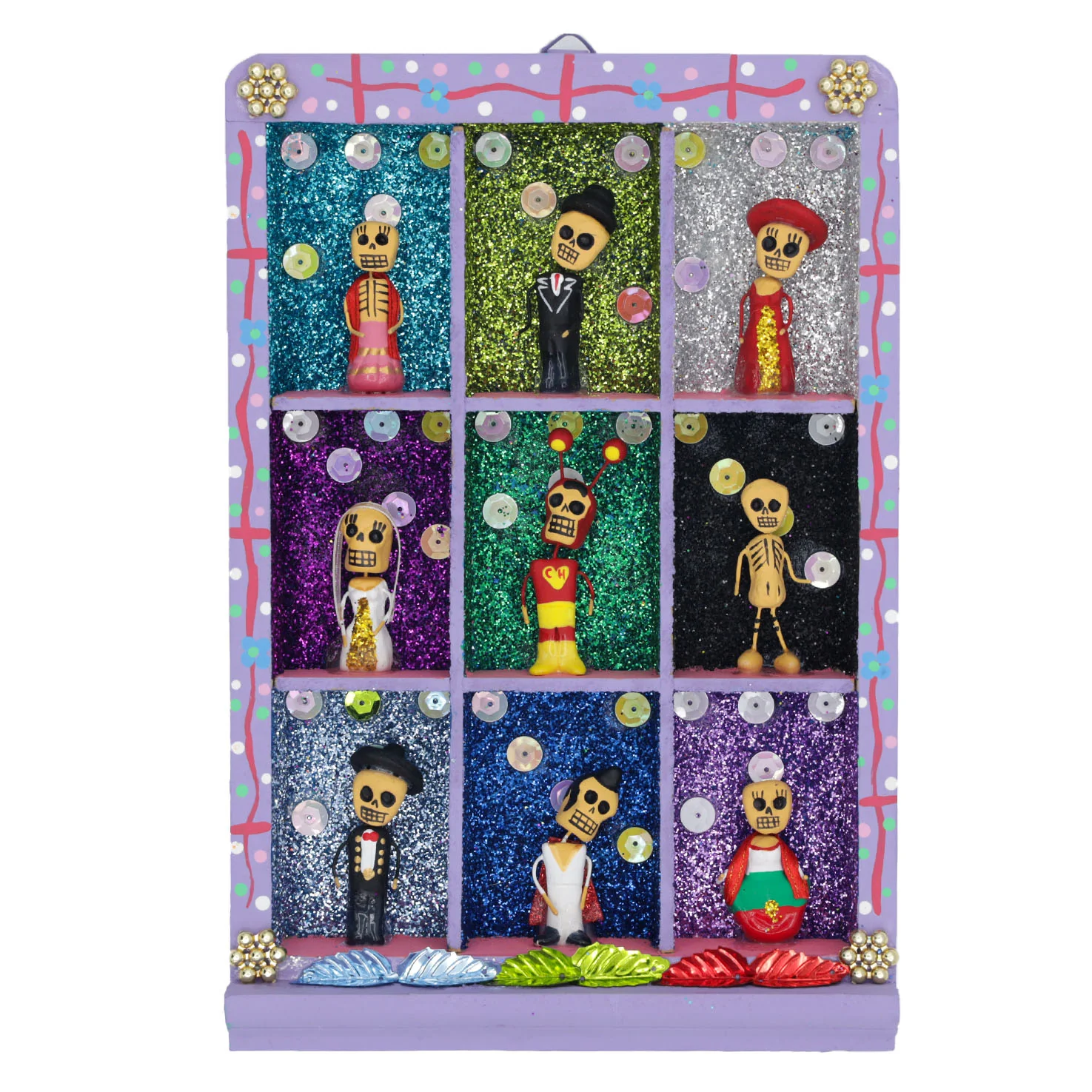 Traditional Calacas Day of the Dead Shadow Box - Image 6