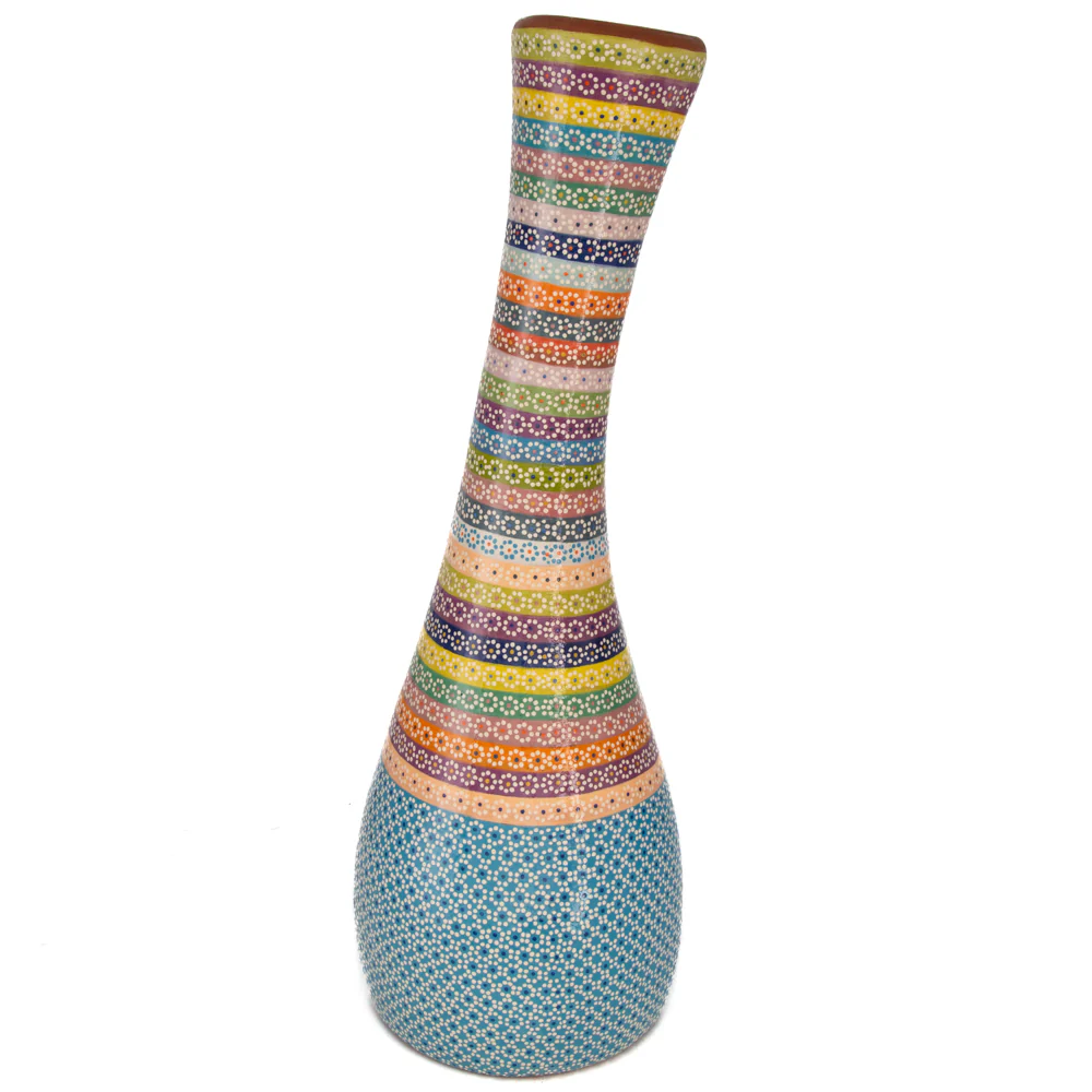 Capula Clay Decorative Bent Side Neck Vase - Image 3