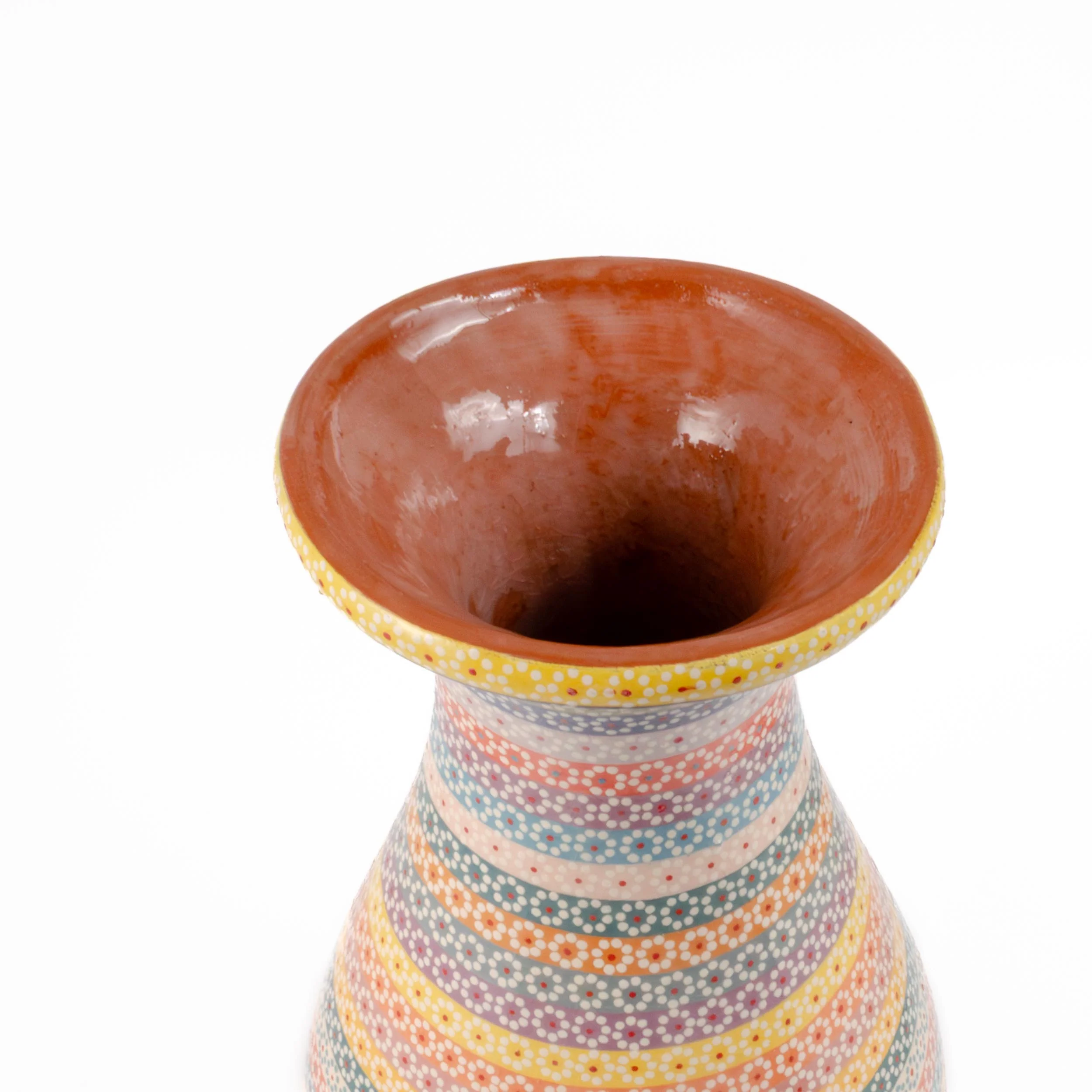 Capula Clay Decorative Bottle Neck Vase - Image 5