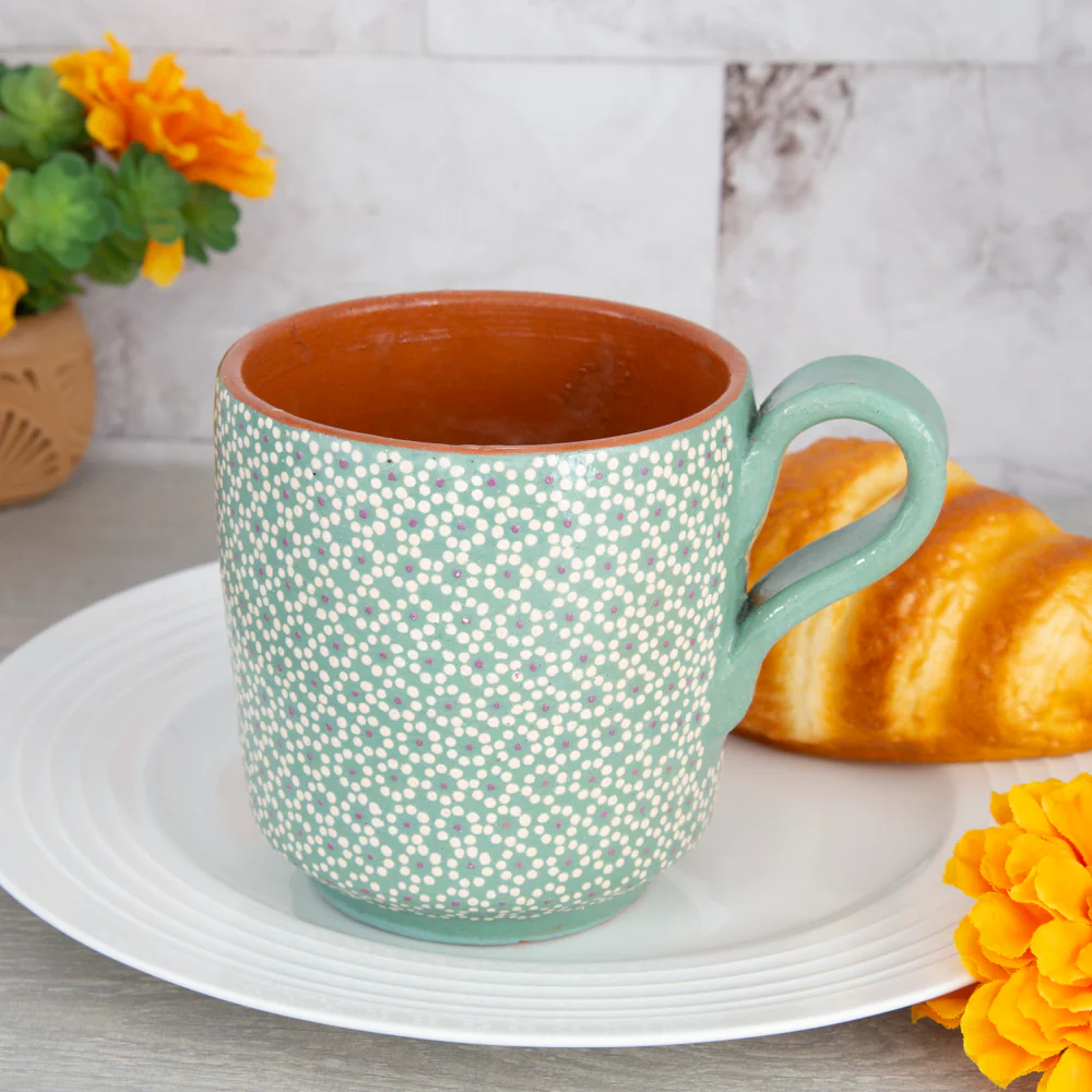Capula Hand-Painted Clay Mug - Image 4