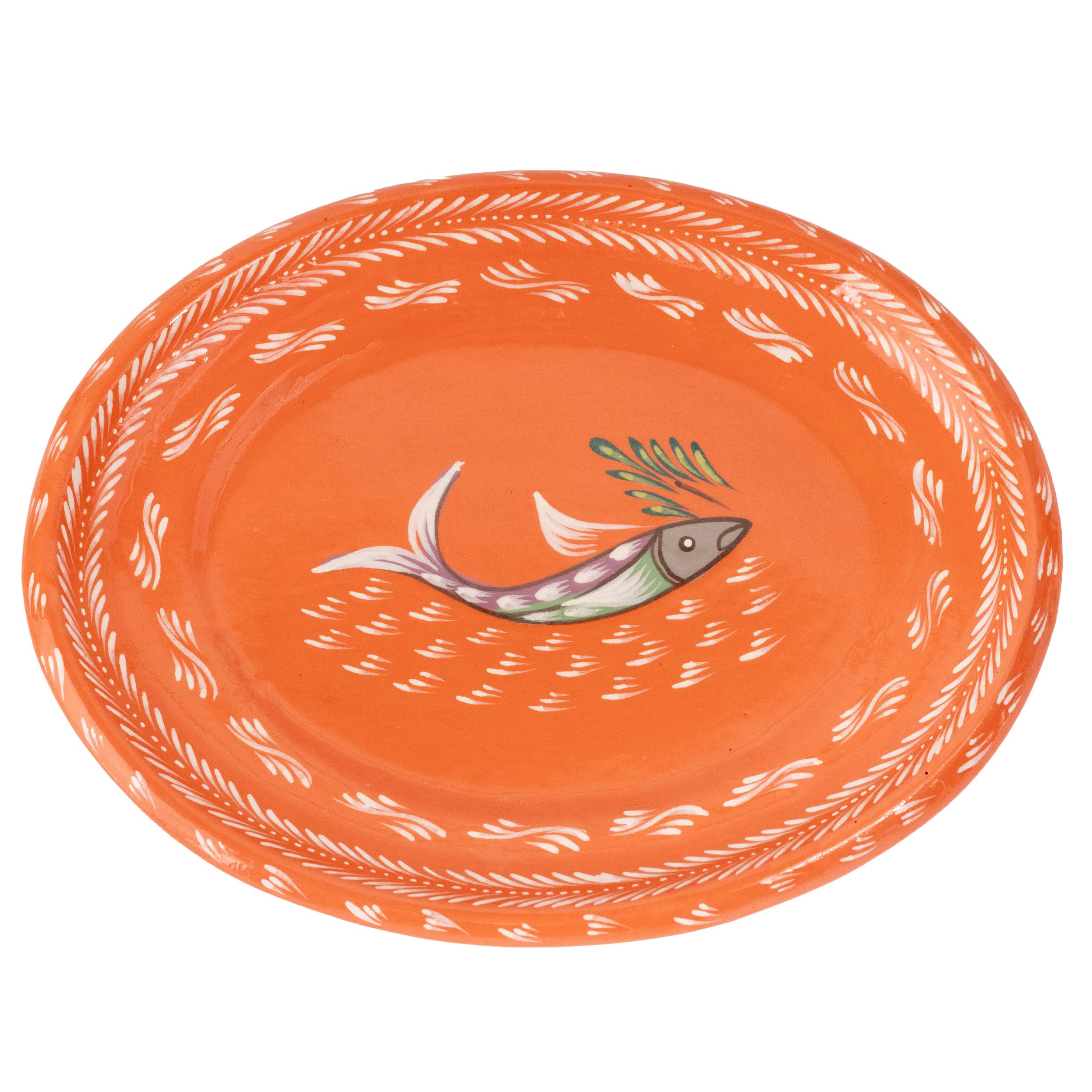 Capula Hand-Painted Pesacadito Medium Oval Dish - Image 4