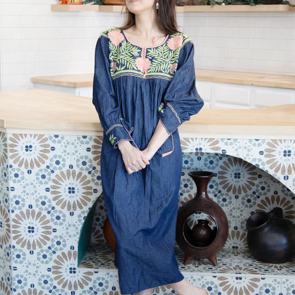 Carranza 3/4 Sleeve Embroidered Midi Dress - Image 16