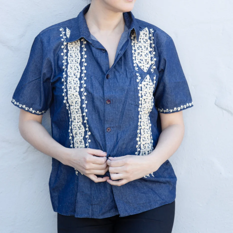 Carranza Button Up Chambray Shirt - Image 12