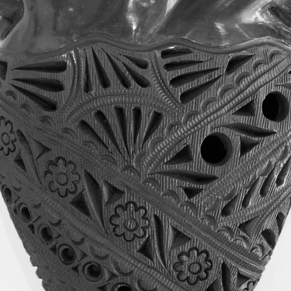Carved Barro Negro, Black Clay, Heart Wall Art Sculpture - Image 10