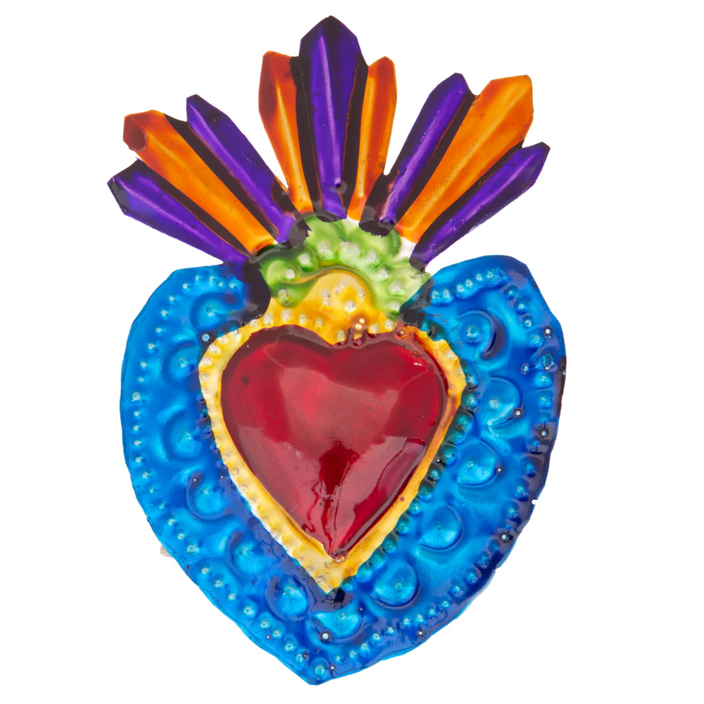 Color Heart Tin Art Milagro Napkin Ring - Image 12