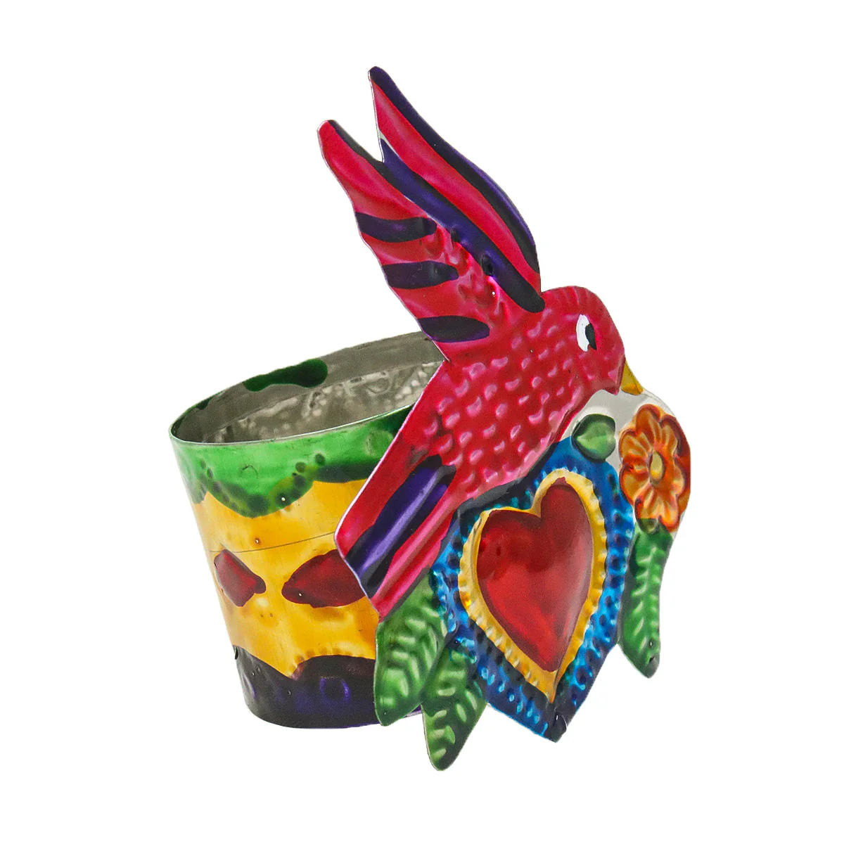 Color Heart Tin Art Milagro Napkin Ring - Image 5