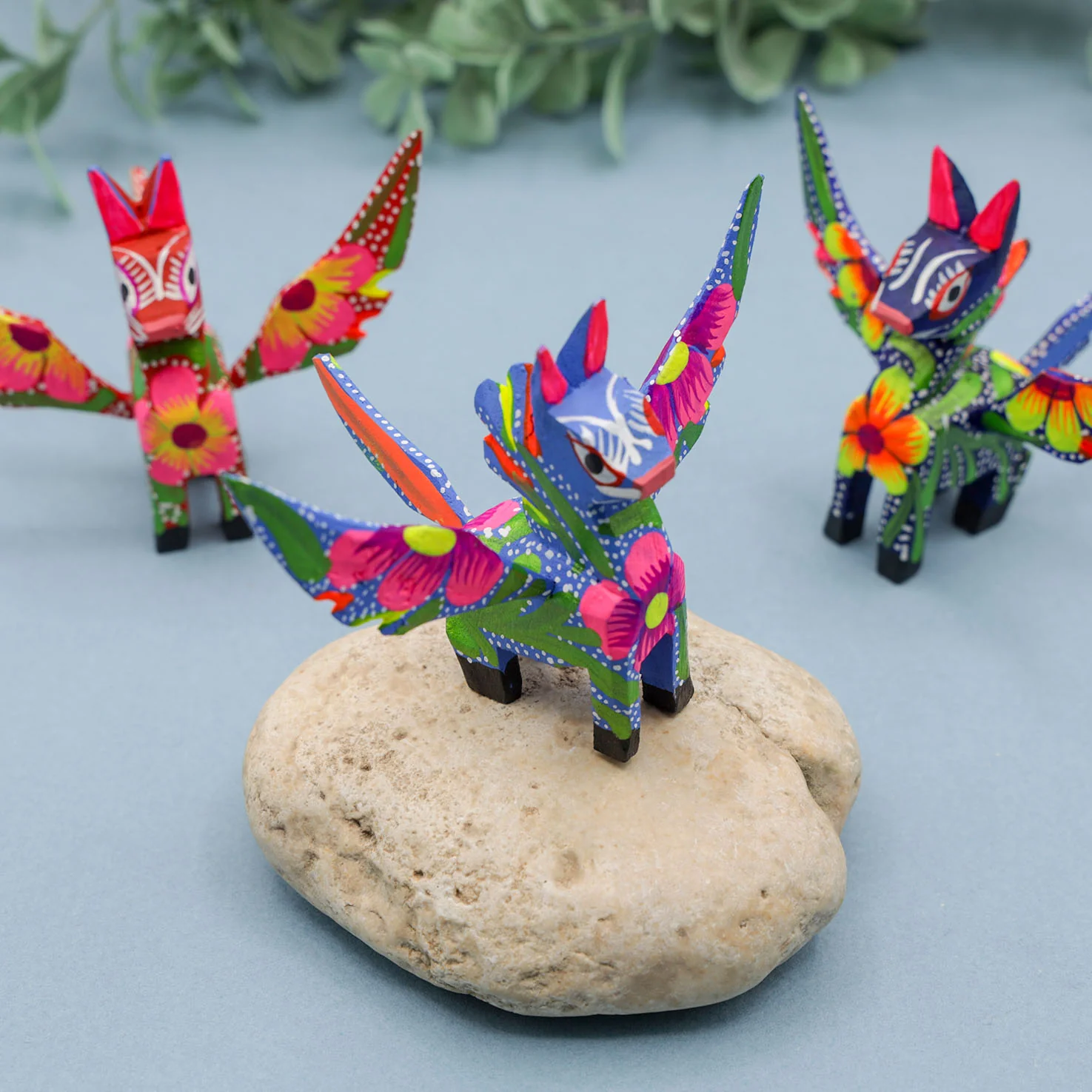 Hand Painted Pegasus Wooden Alebrije - Image 9