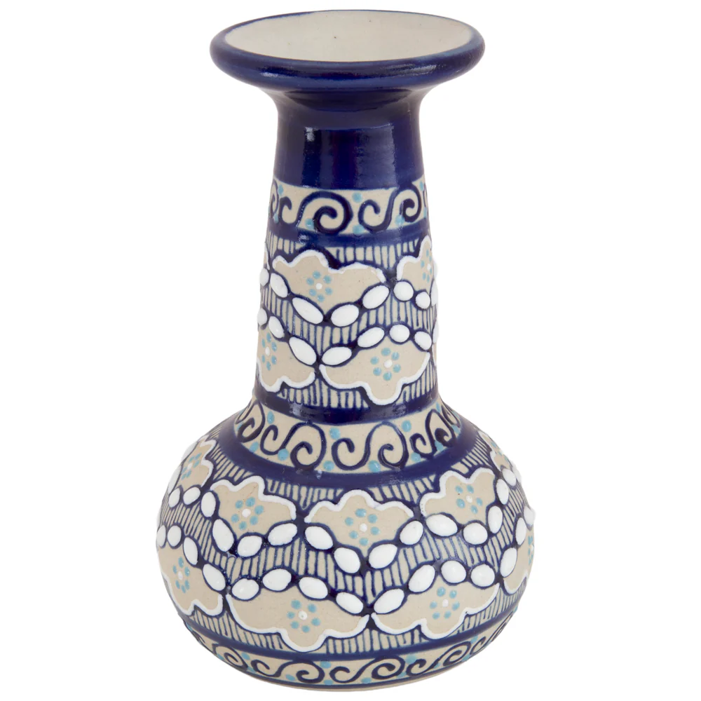 Coyoacán Hand-Painted Small Ceramic Bud Vase - Image 3
