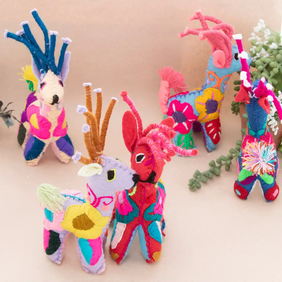 Deer Hand-Embroidered Stuffed Animal - Image 3