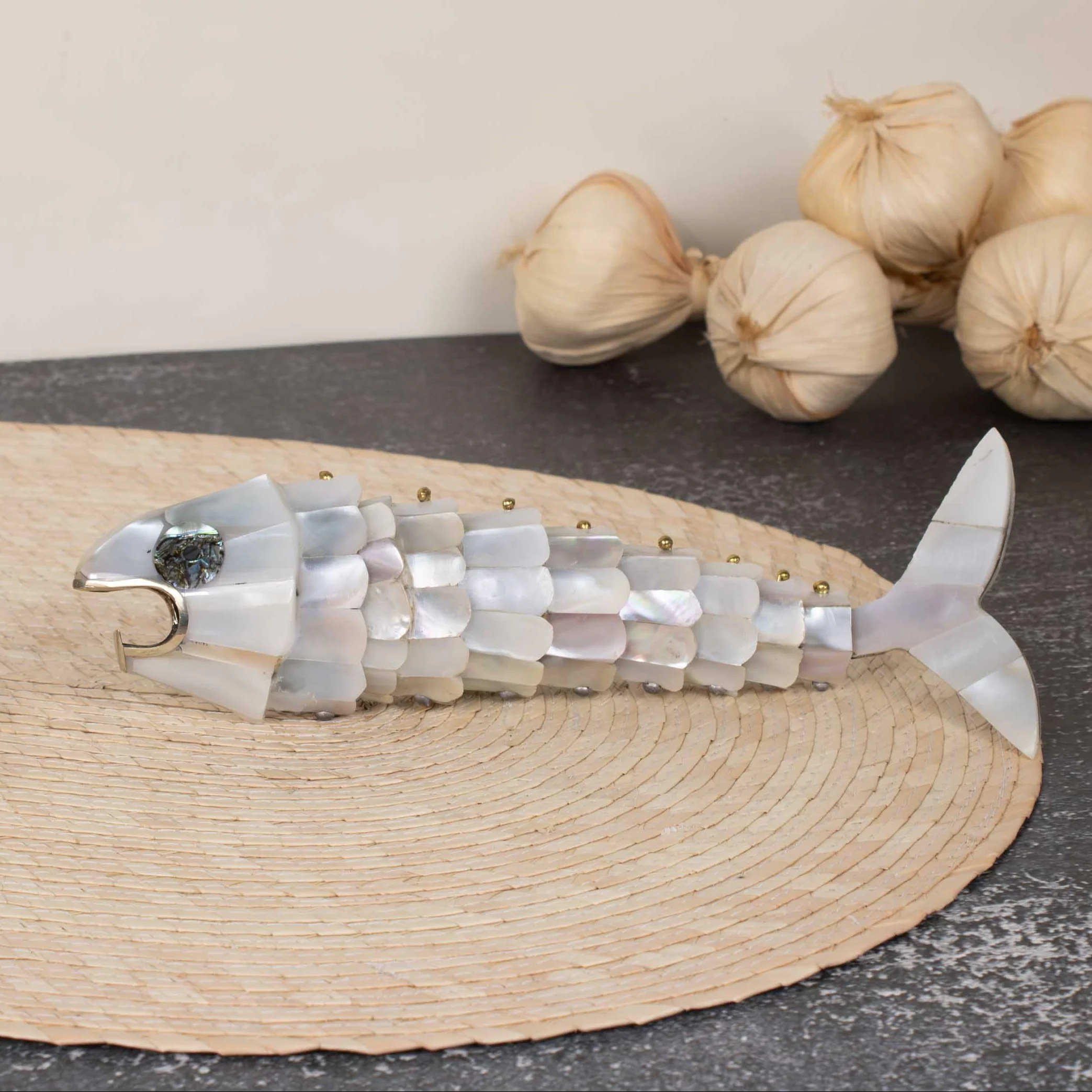 White Abalone Shell Fish Bottle Opener - Image 3