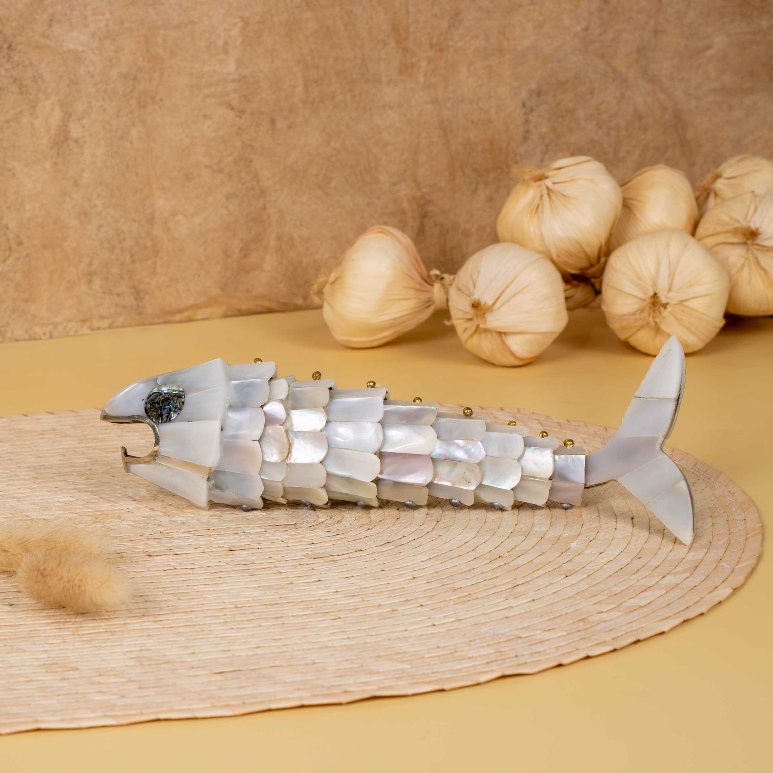 White Abalone Shell Fish Bottle Opener - Image 6