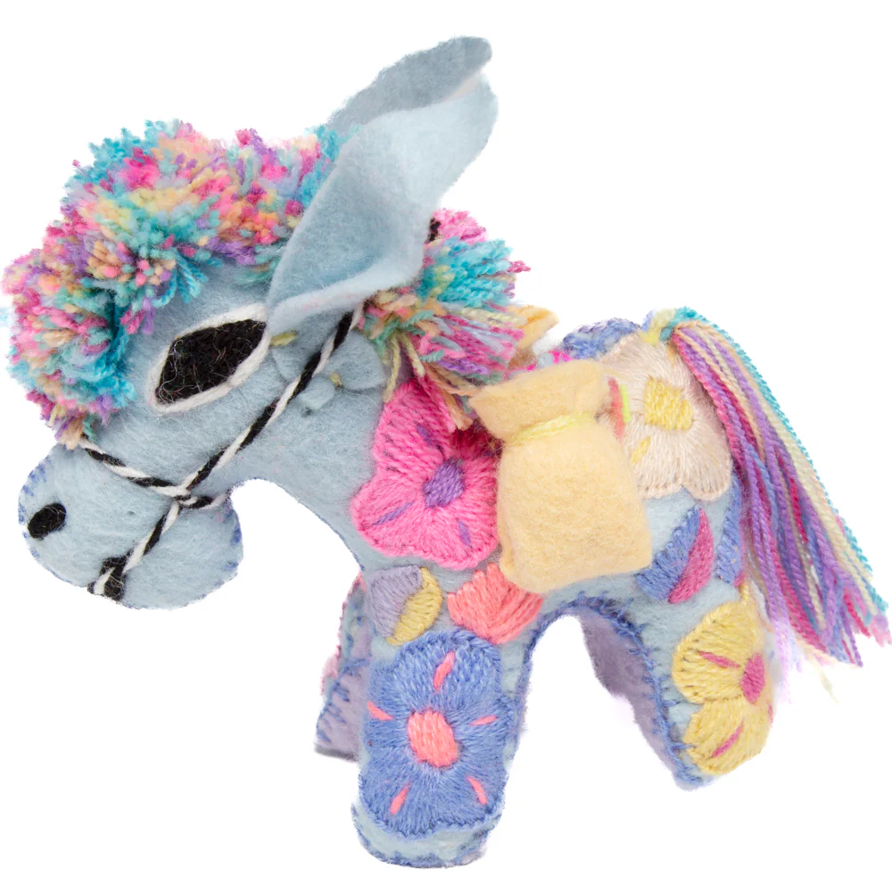 Donkey Hand-Embroidered Stuffed Animal - Image 13