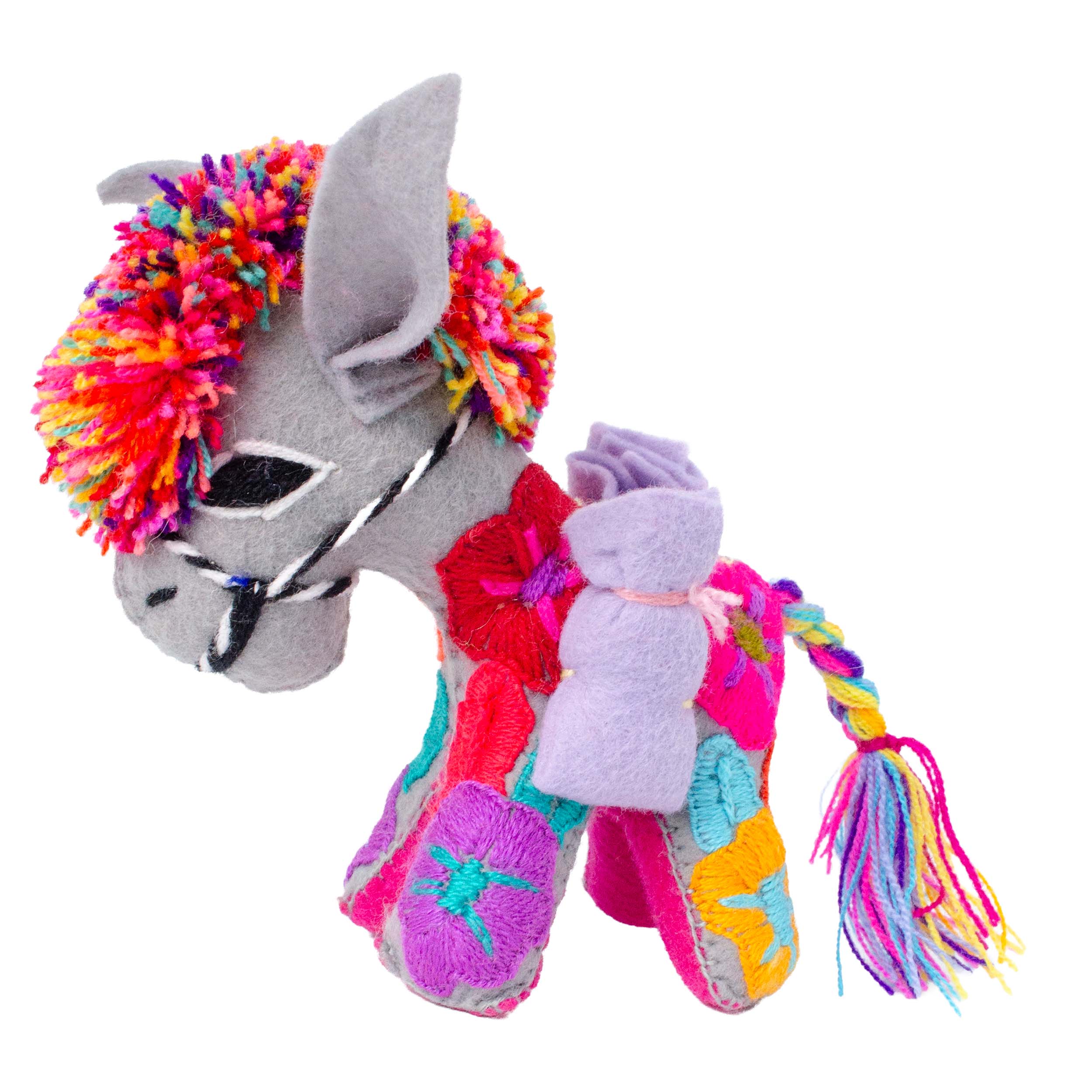 Donkey Hand-Embroidered Stuffed Animal - Image 20