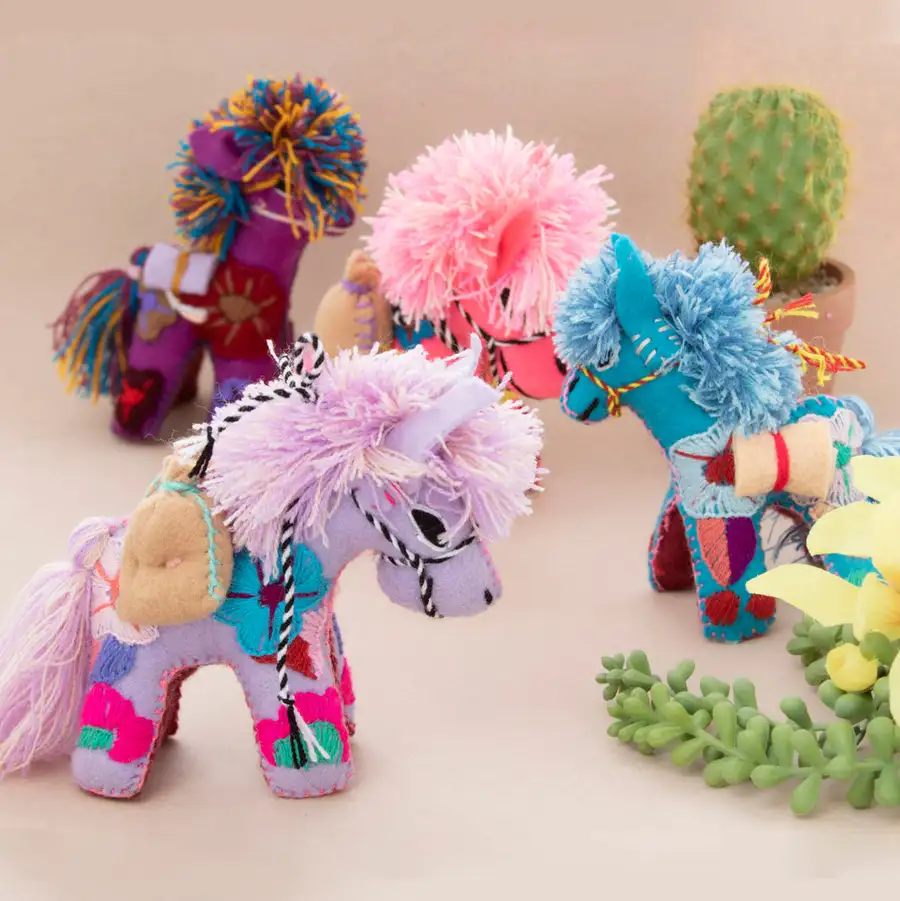 Donkey Hand-Embroidered Stuffed Animal - Image 3