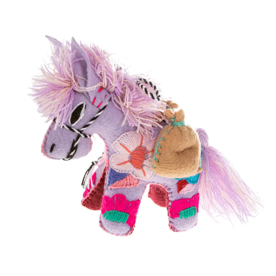 Donkey Hand-Embroidered Stuffed Animal - Image 6