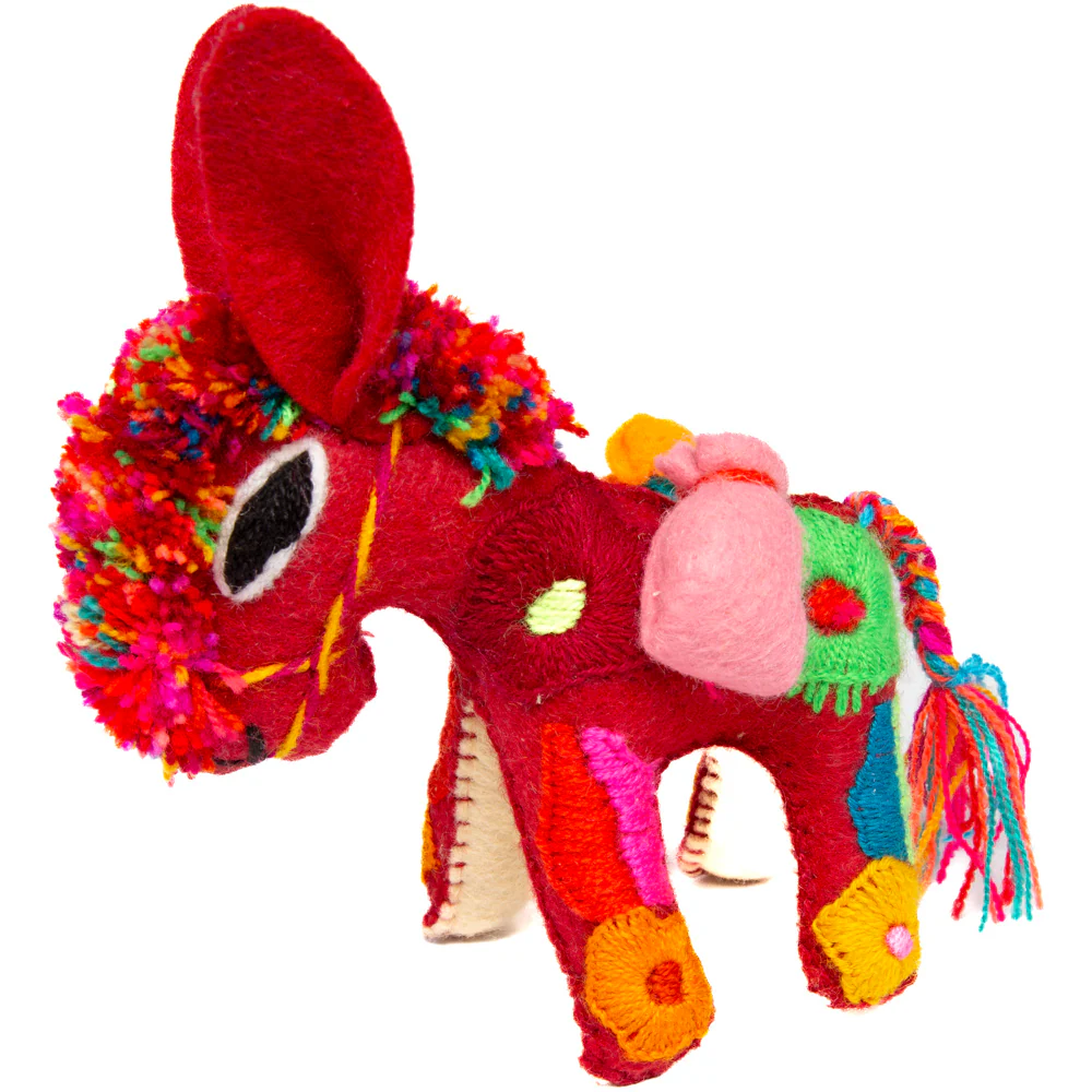 Donkey Hand-Embroidered Stuffed Animal - Image 7