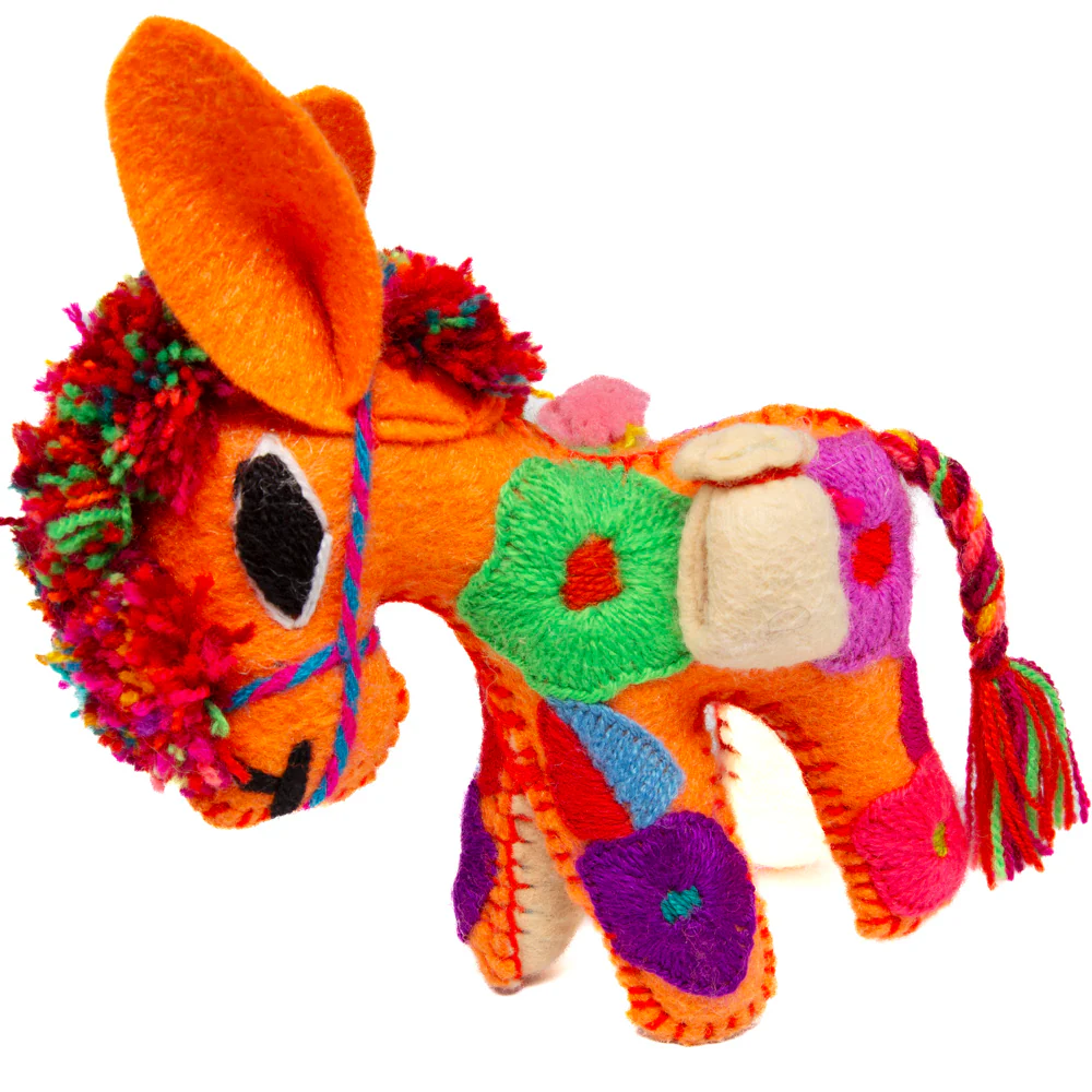 Donkey Hand-Embroidered Stuffed Animal - Image 9