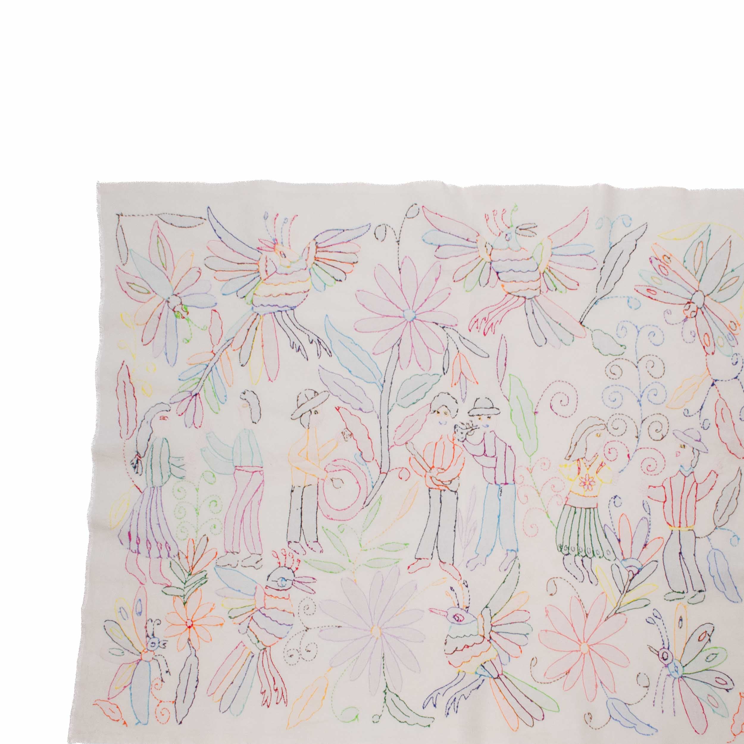 El Baile Otomí Hand-Embroidered Tapestry - Image 10