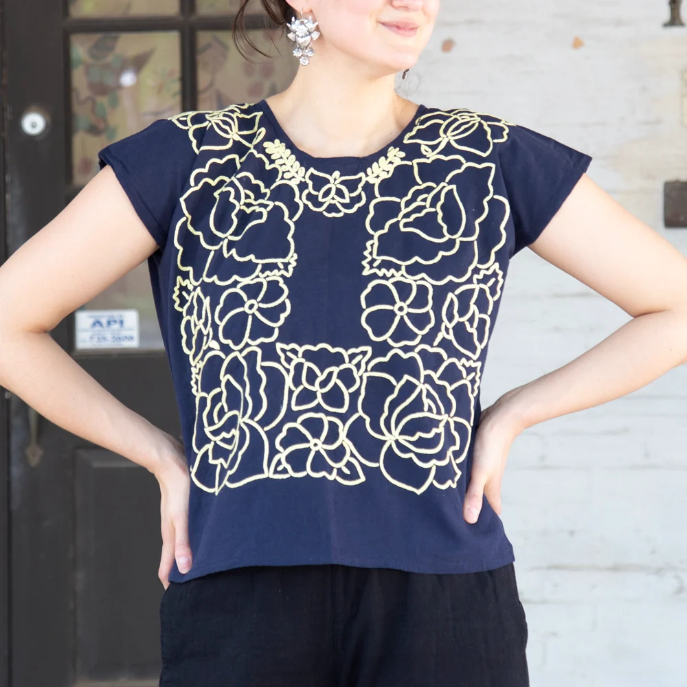 Flor de Hilo Cadenilla Huipil Blouse - Image 13