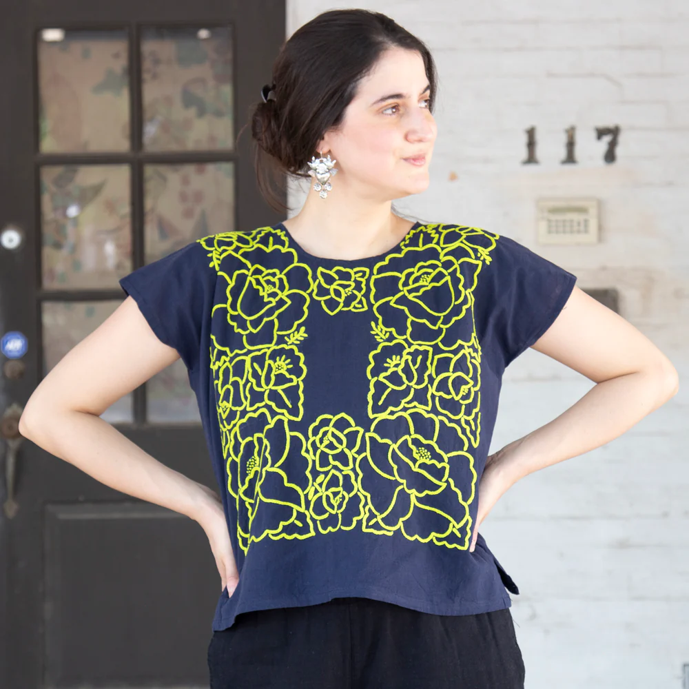 Flor de Hilo Cadenilla Huipil Blouse - Image 14