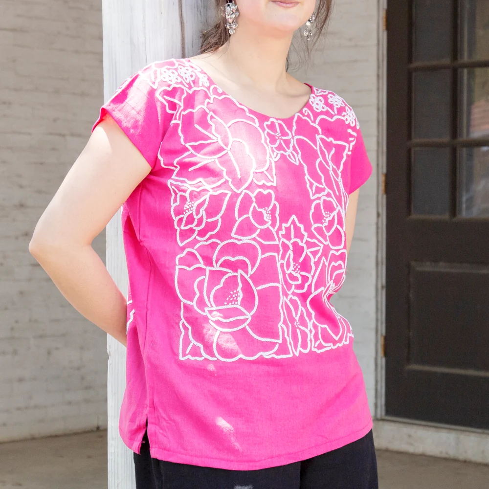 Flor de Hilo Cadenilla Huipil Blouse - Image 2