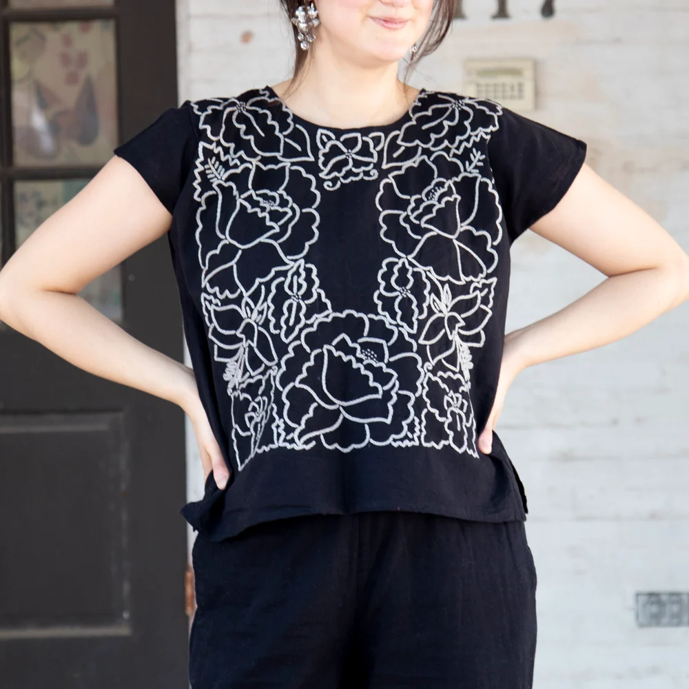 Flor de Hilo Cadenilla Huipil Blouse - Image 4