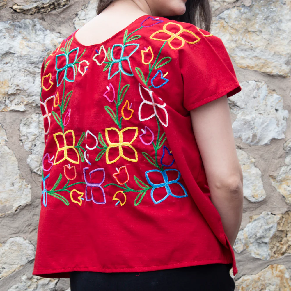 Flor de Hilo Cadenilla Huipil Blouse - Image 6
