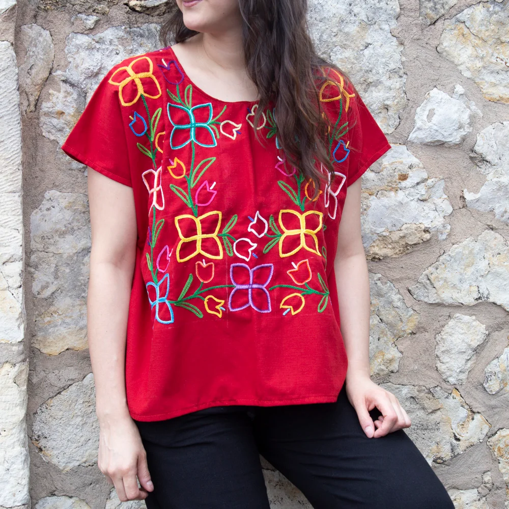 Flor de Hilo Cadenilla Huipil Blouse - Image 7
