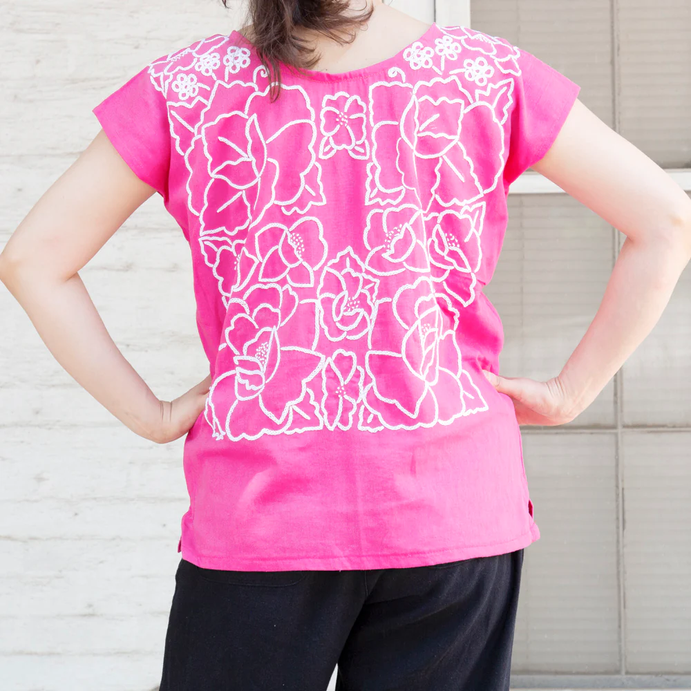 Flor de Hilo Cadenilla Huipil Blouse - Image 9