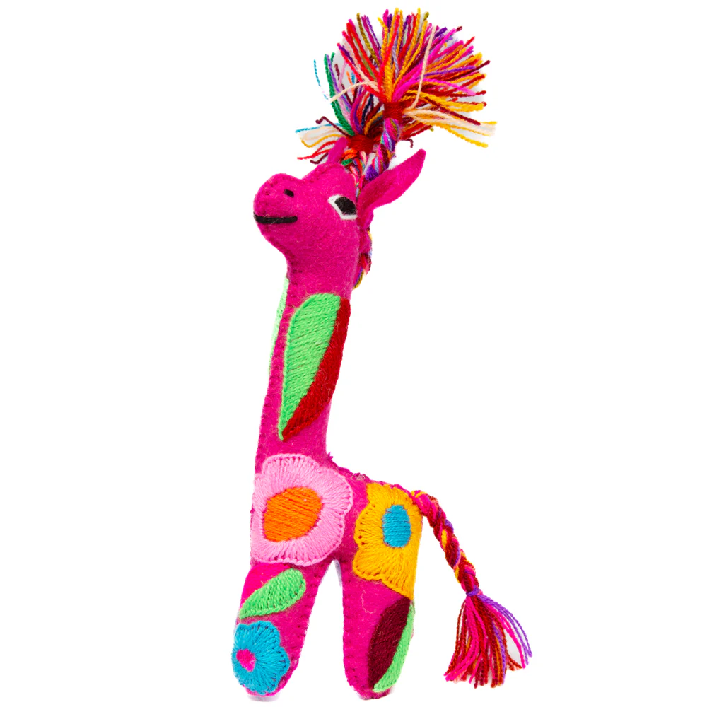 Giraffe Hand-Embroidered Stuffed Animal - Image 10