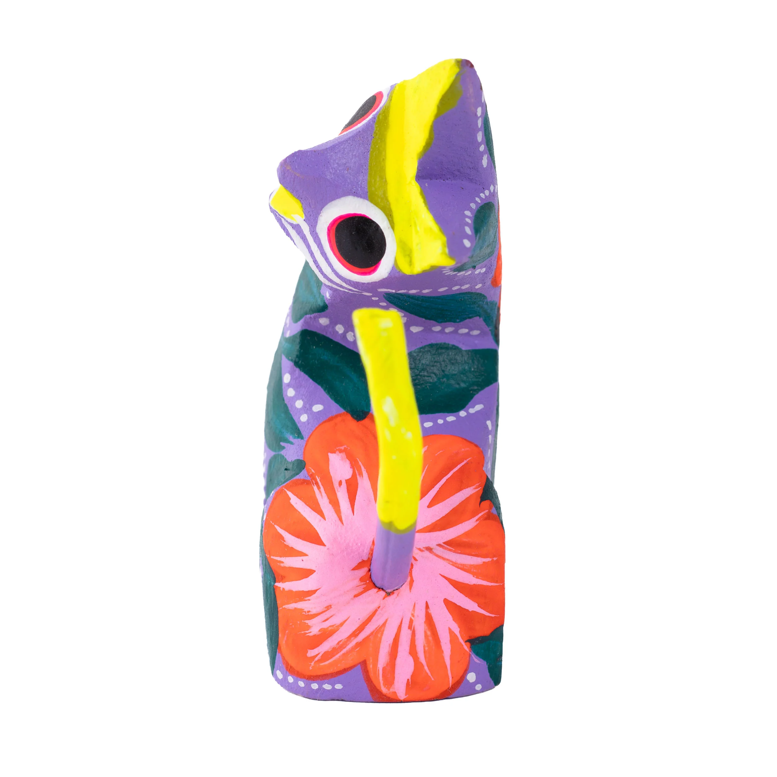 Hand Painted Neck Side Bend Cat Wooden Figurine - Image 4