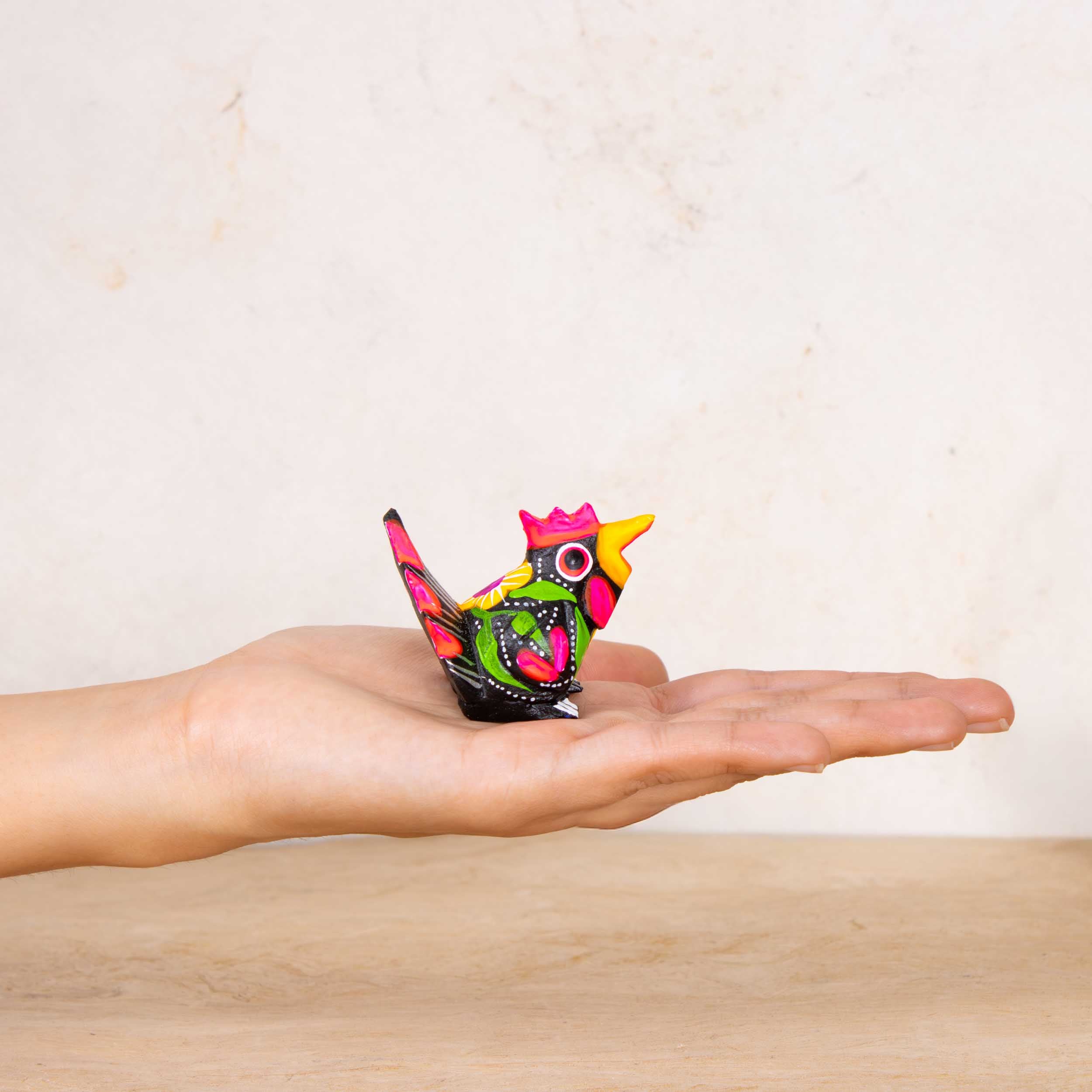 Hand Painted Chicken Wooden Figurine - Image 2