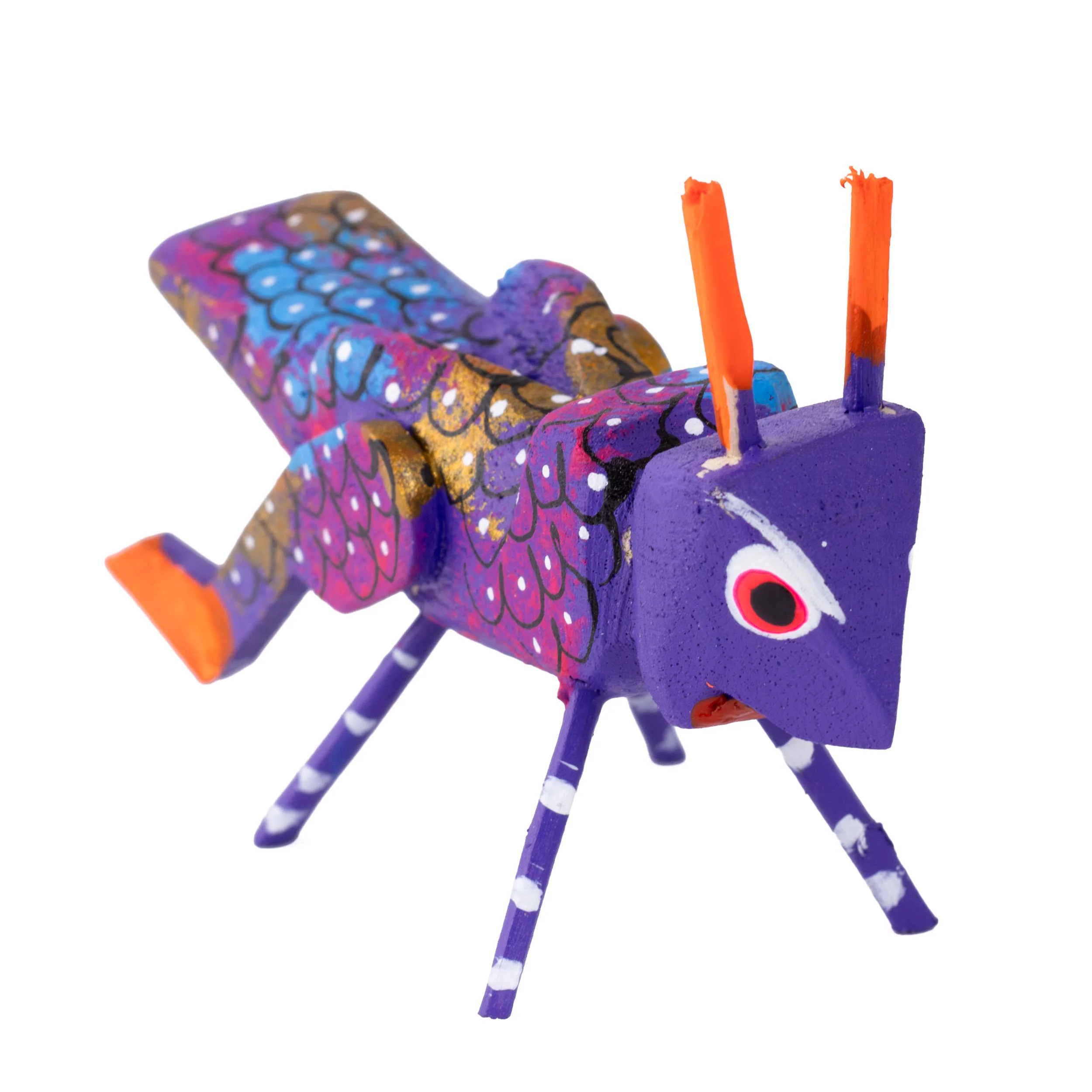 Hand Painted Cricket Wooden Figurine - Image 8
