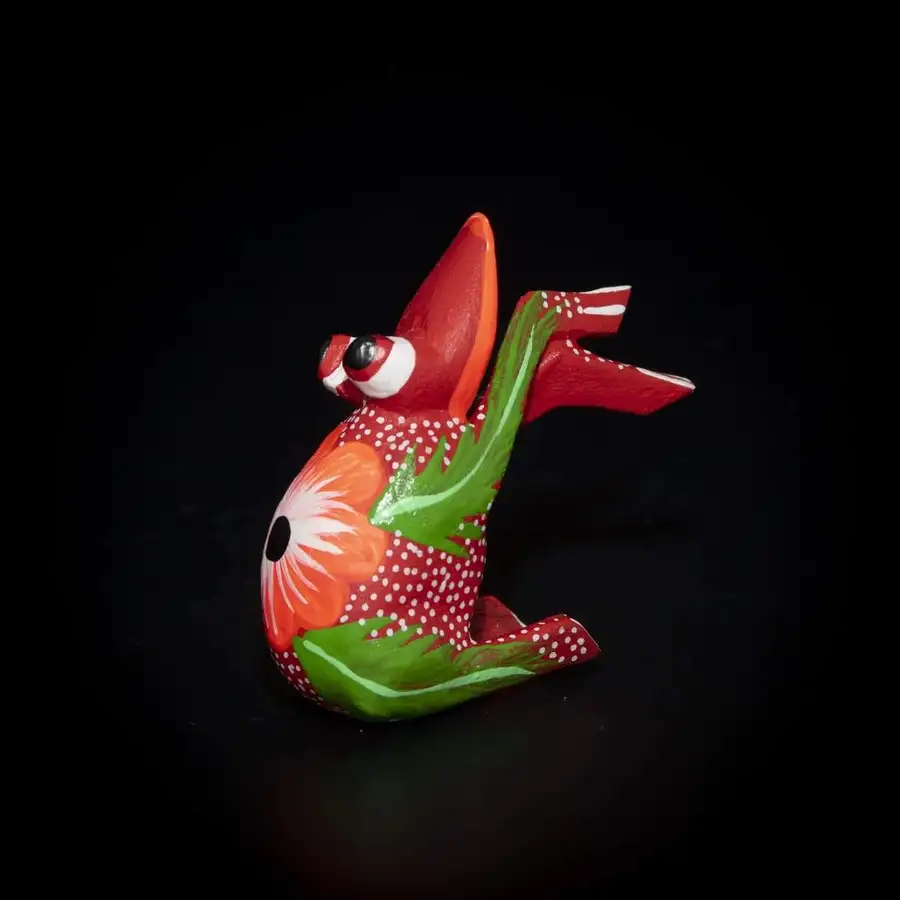 Hand Painted Frog Wooden Figurine Alebrije - Image 10