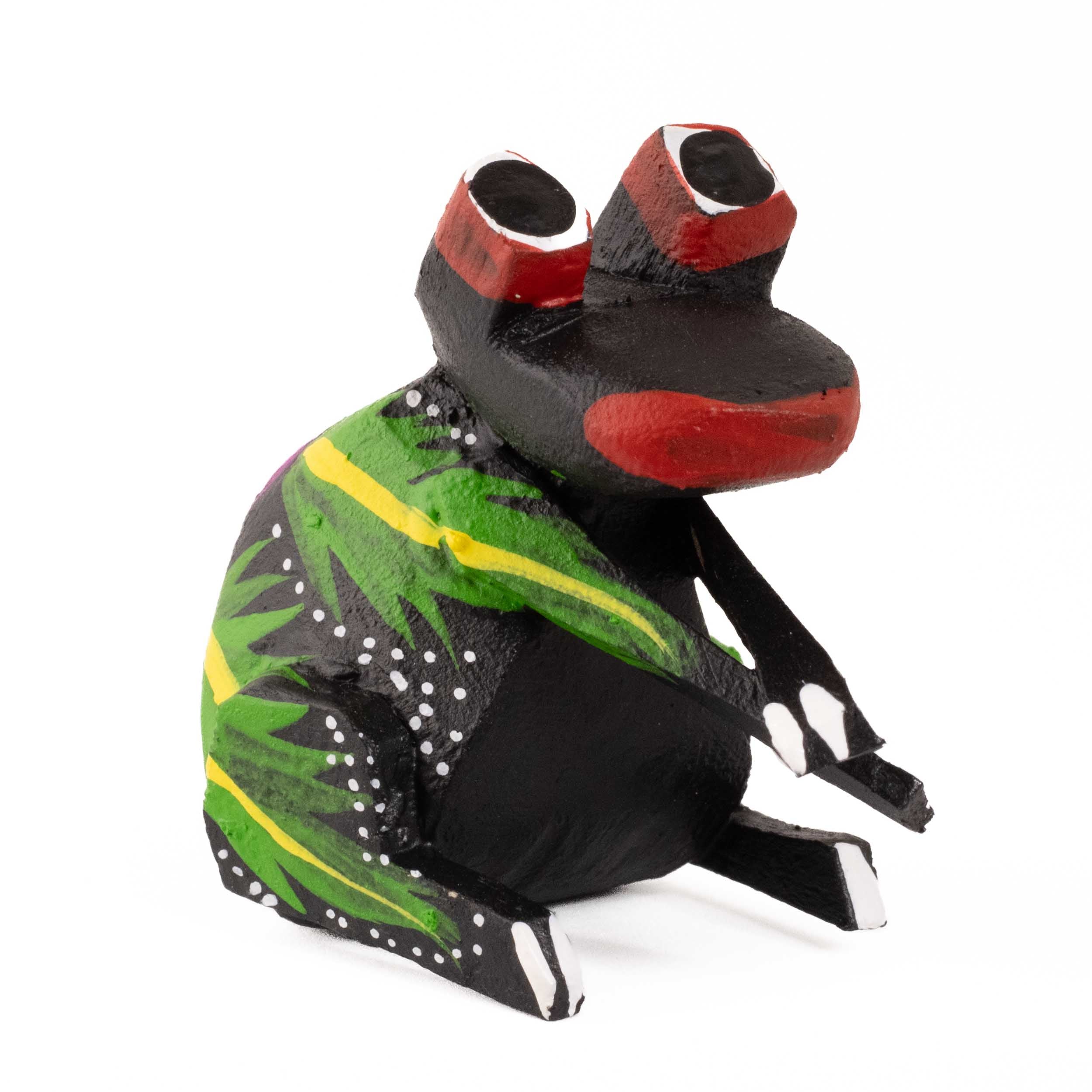 Hand Painted Frog Wooden Figurine Alebrije - Image 16